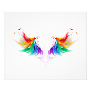 Fluffy Rainbow Wings Fotodruck