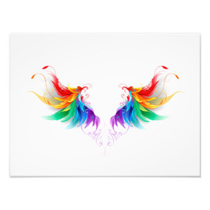 Fluffy Rainbow Wings Fotodruck