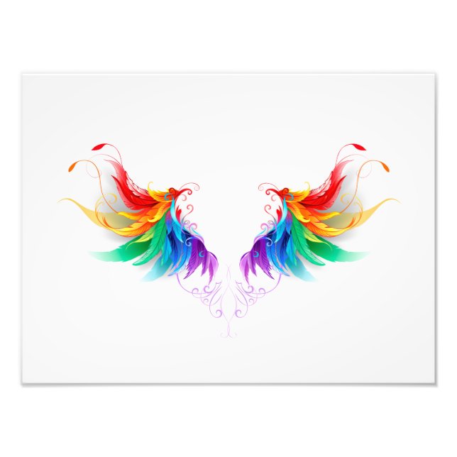 Fluffy Rainbow Wings Fotodruck (Vorne)