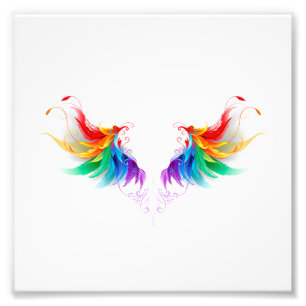 Fluffy Rainbow Wings Fotodruck