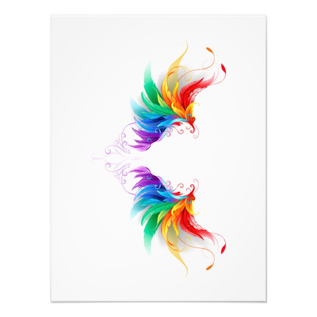 Fluffy Rainbow Wings Fotodruck (Vorne)
