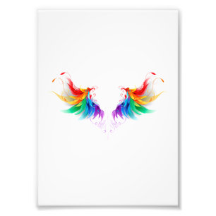 Fluffy Rainbow Wings Fotodruck