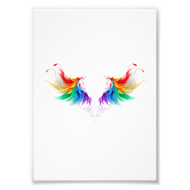 Fluffy Rainbow Wings Fotodruck (Vorne)