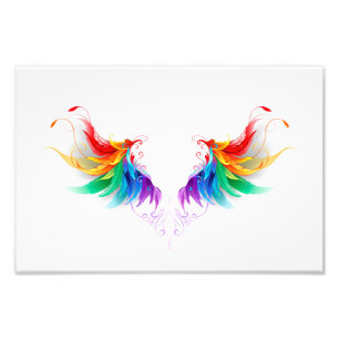Fluffy Rainbow Wings Fotodruck