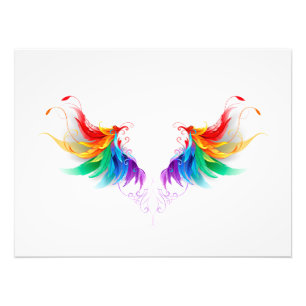 Fluffy Rainbow Wings Fotodruck