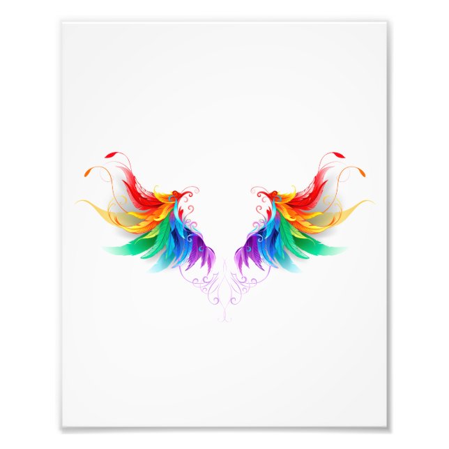 Fluffy Rainbow Wings Fotodruck (Vorne)