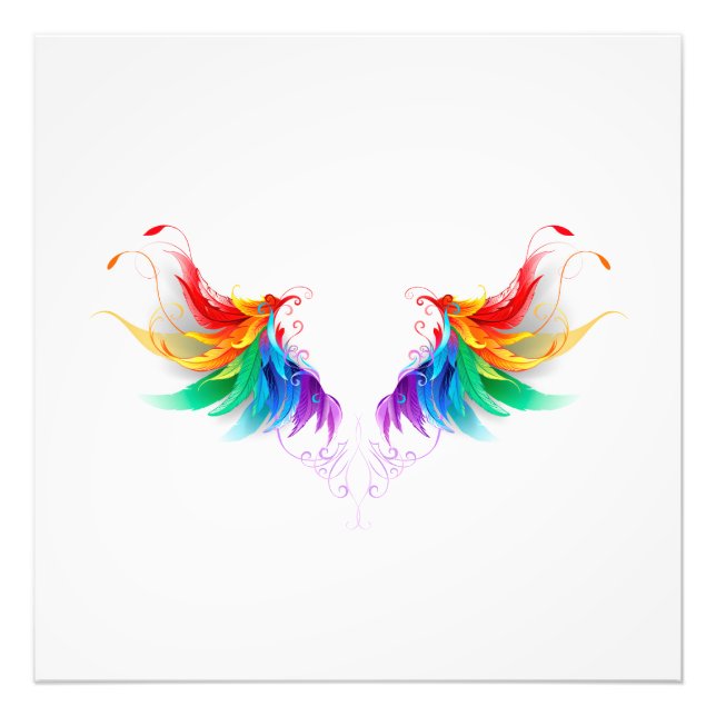 Fluffy Rainbow Wings Fotodruck (Vorne)