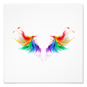 Fluffy Rainbow Wings Fotodruck