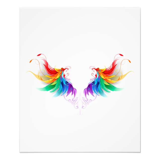 Fluffy Rainbow Wings Fotodruck (Vorne)