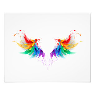 Fluffy Rainbow Wings Fotodruck