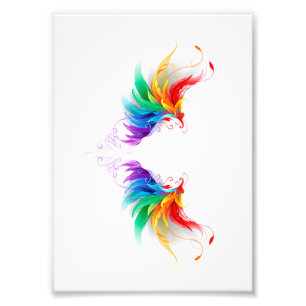Fluffy Rainbow Wings Fotodruck