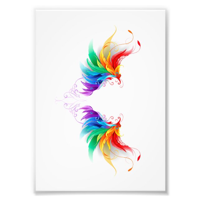 Fluffy Rainbow Wings Fotodruck (Vorne)