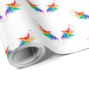 Fluffy Rainbow Wings Geschenkpapier