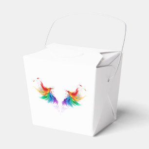 Fluffy Rainbow Wings Geschenkschachtel