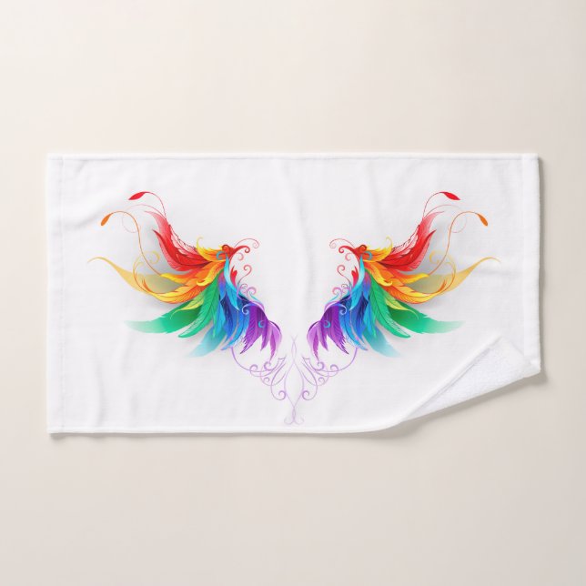 Fluffy Rainbow Wings Handtuch (Handtuch)