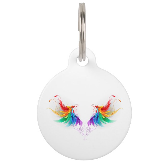Fluffy Rainbow Wings Haustiermarke (Vorderseite)