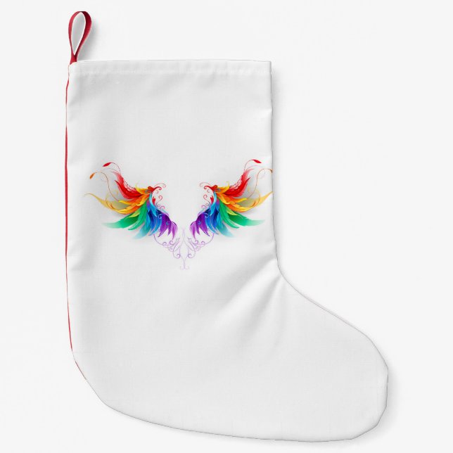 Fluffy Rainbow Wings Kleiner Weihnachtsstrumpf (Vorderseite)