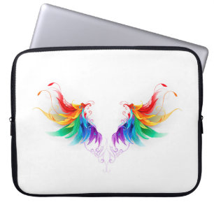 Fluffy Rainbow Wings Laptopschutzhülle