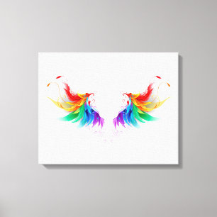 Fluffy Rainbow Wings Leinwanddruck