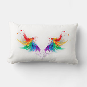 Fluffy Rainbow Wings Lendenkissen