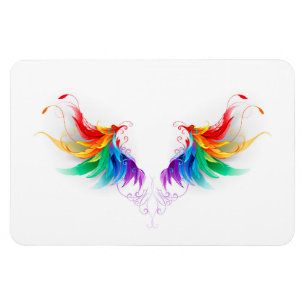 Fluffy Rainbow Wings Magnet