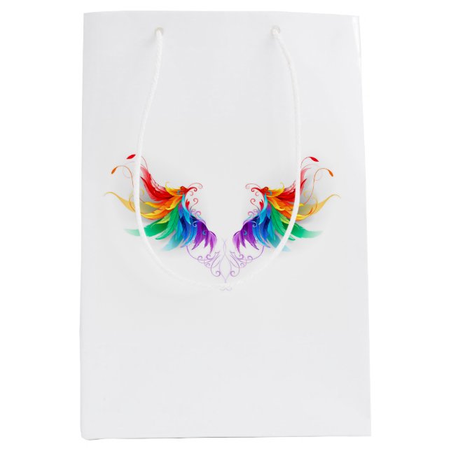 Fluffy Rainbow Wings Mittlere Geschenktüte (Vorderseite)