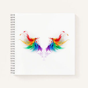 Fluffy Rainbow Wings Notizbuch