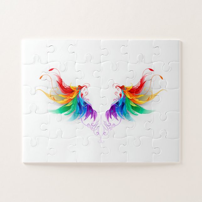 Fluffy Rainbow Wings Puzzle (Horizontal)