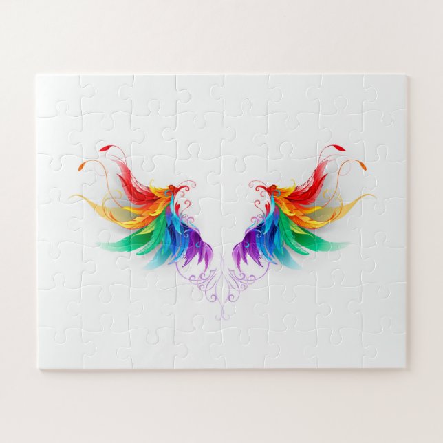 Fluffy Rainbow Wings Puzzle (Horizontal)