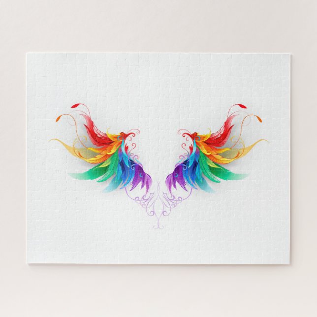 Fluffy Rainbow Wings Puzzle (Horizontal)