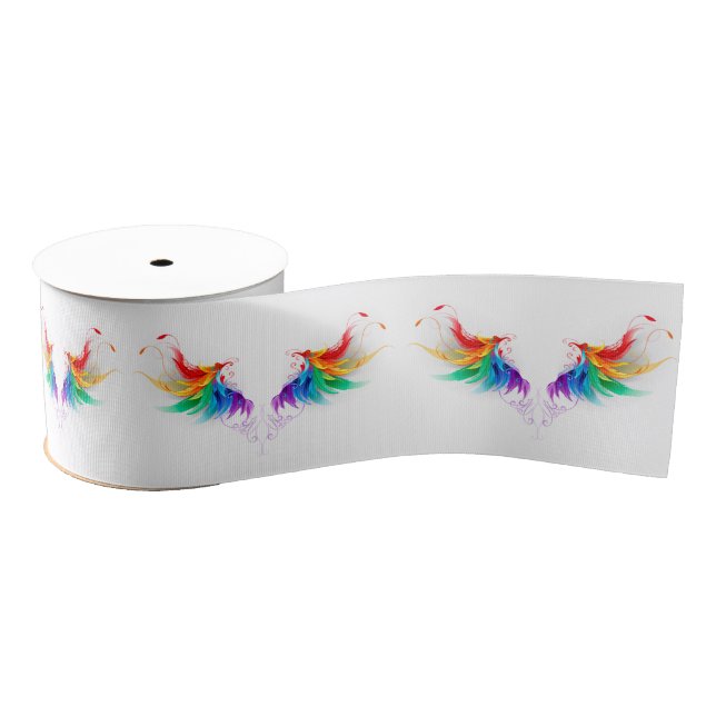 Fluffy Rainbow Wings Ripsband (Spule)
