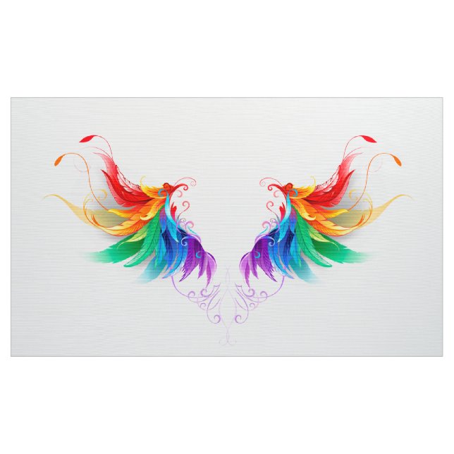 Fluffy Rainbow Wings Stoff (Yard (91,4 cm))