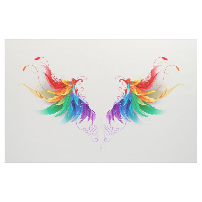 Fluffy Rainbow Wings Stoff (Yard (91,4 cm))