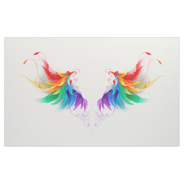Fluffy Rainbow Wings Stoff (Yard (91,4 cm))