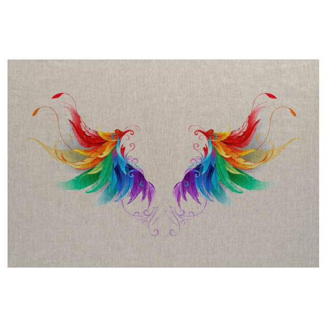 Fluffy Rainbow Wings Stoff (Yard (91,4 cm))