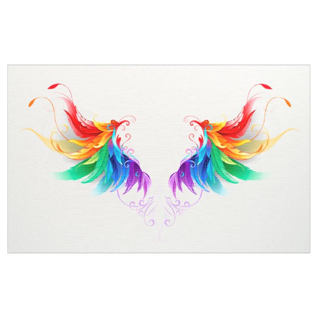 Fluffy Rainbow Wings Stoff (Yard (91,4 cm))