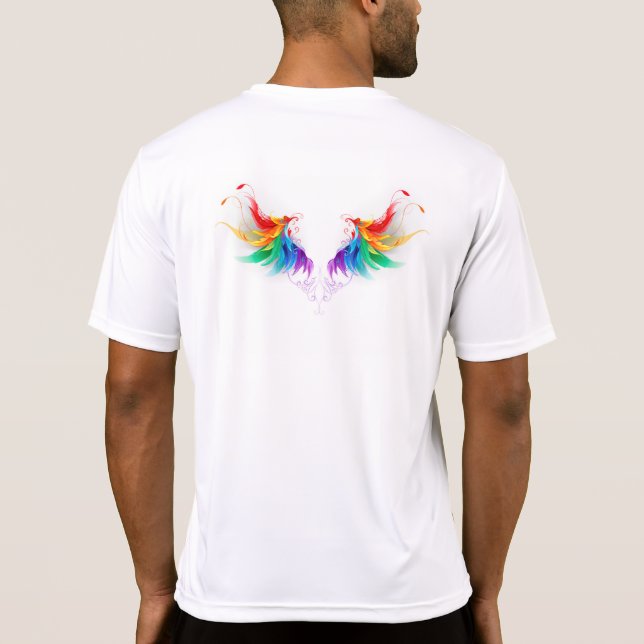 Fluffy Rainbow Wings T-Shirt (Rückseite)
