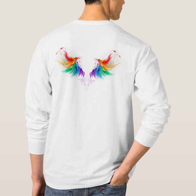 Fluffy Rainbow Wings T-Shirt (Rückseite)