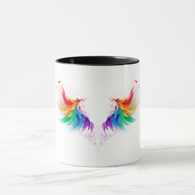 Fluffy Rainbow Wings Tasse (Zentrum)