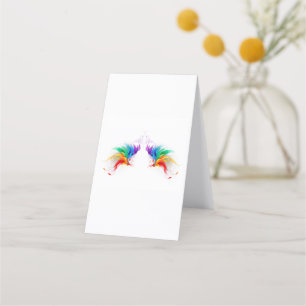 Fluffy Rainbow Wings Treuekarte