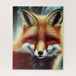 Fluffy Red Fox Portrait Puzzle