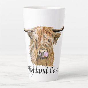 Fluffy Red Highland Cow Original Digital Art  Milchtasse