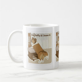 Fluffy sheltie kaffeetasse