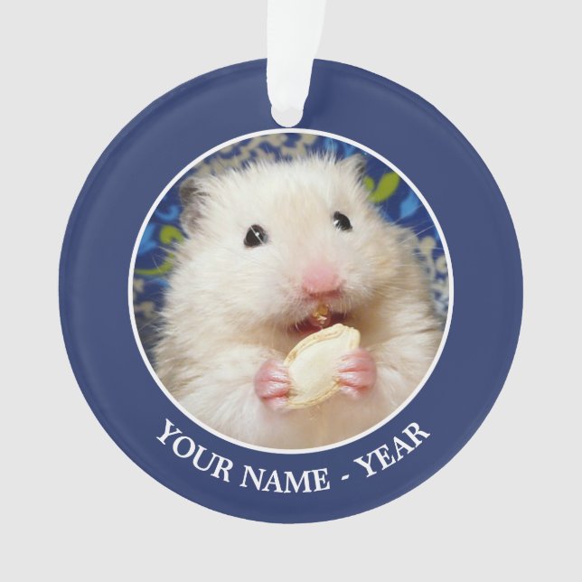 Fluffy Syrian Hamster Kokolinka Ornament (Vorderseite)
