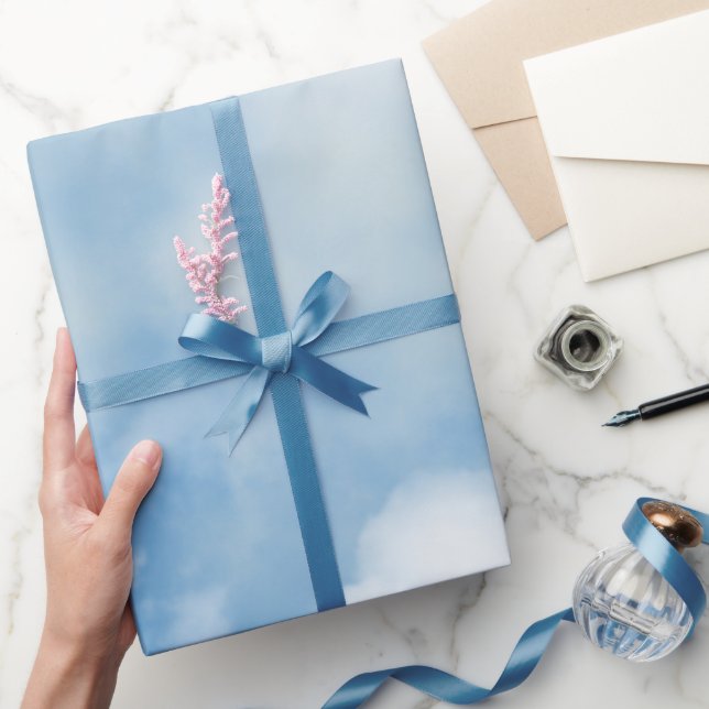 Fluffy White Clouds Geschenkpapier (Schenken)