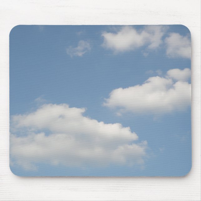 Fluffy White Cumulus Clouds Mousepad (Vorne)
