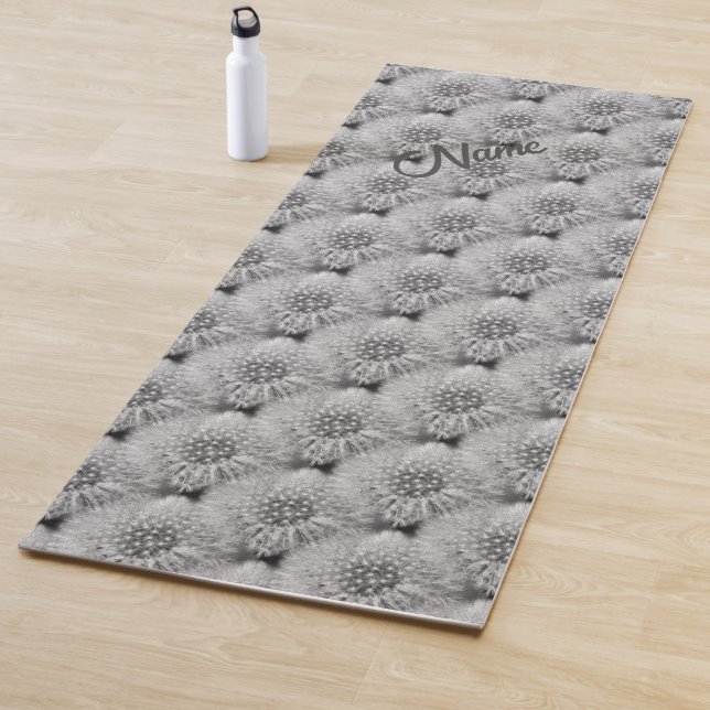 Fluffy White Dandelions Natur Personalisiert Yogamatte (Beispiel)