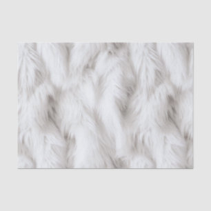 Fluffy White Fur texturiert Seidenpapier