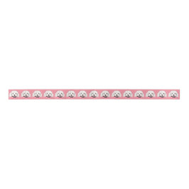 Fluffy White Maltese Poodle Dog Themed Ribbon Satinband