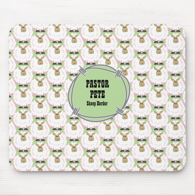 Fluffy White Sheep Mousepad (Vorne)